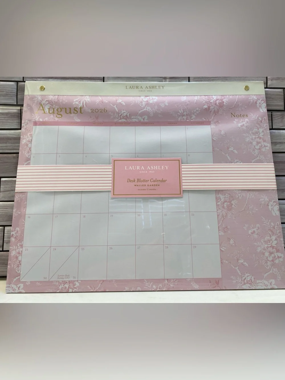 Laura Ashley  ❤️2027 17-Month Desk Blotter Calendar/Planner 14x17” New
